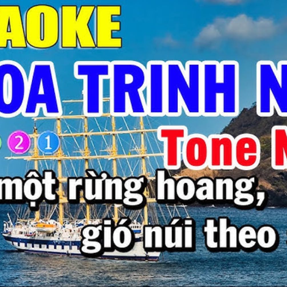 Hoa Trinh Nữ Karaoke Tone Nam Nhạc Sống | Trọng Hiếu